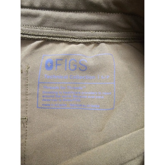 FIGS Technical Scrub Pants Cargo Pockets Jogger Style Olive Green XS - Picture 7 of 9